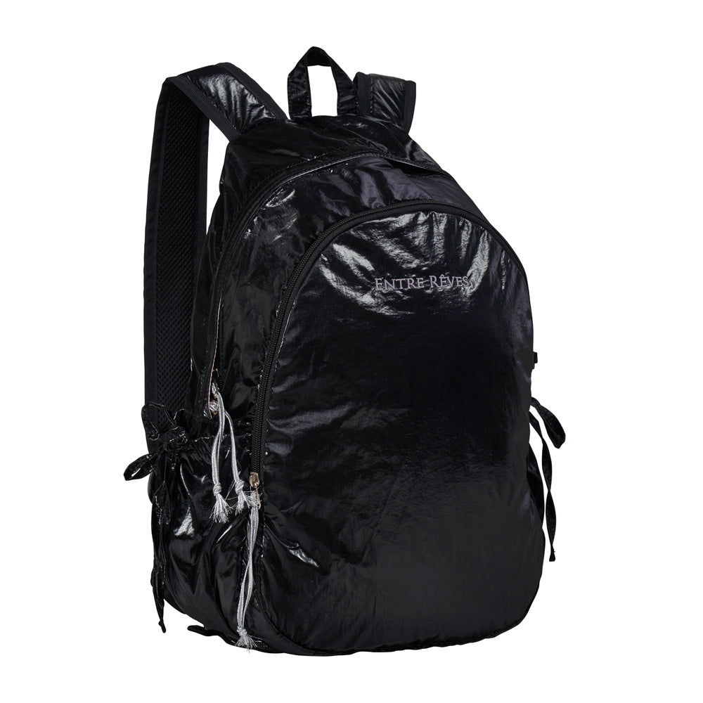 MELLOW SHELL BACKPACK - SHINE BLACK - Entre Reves US