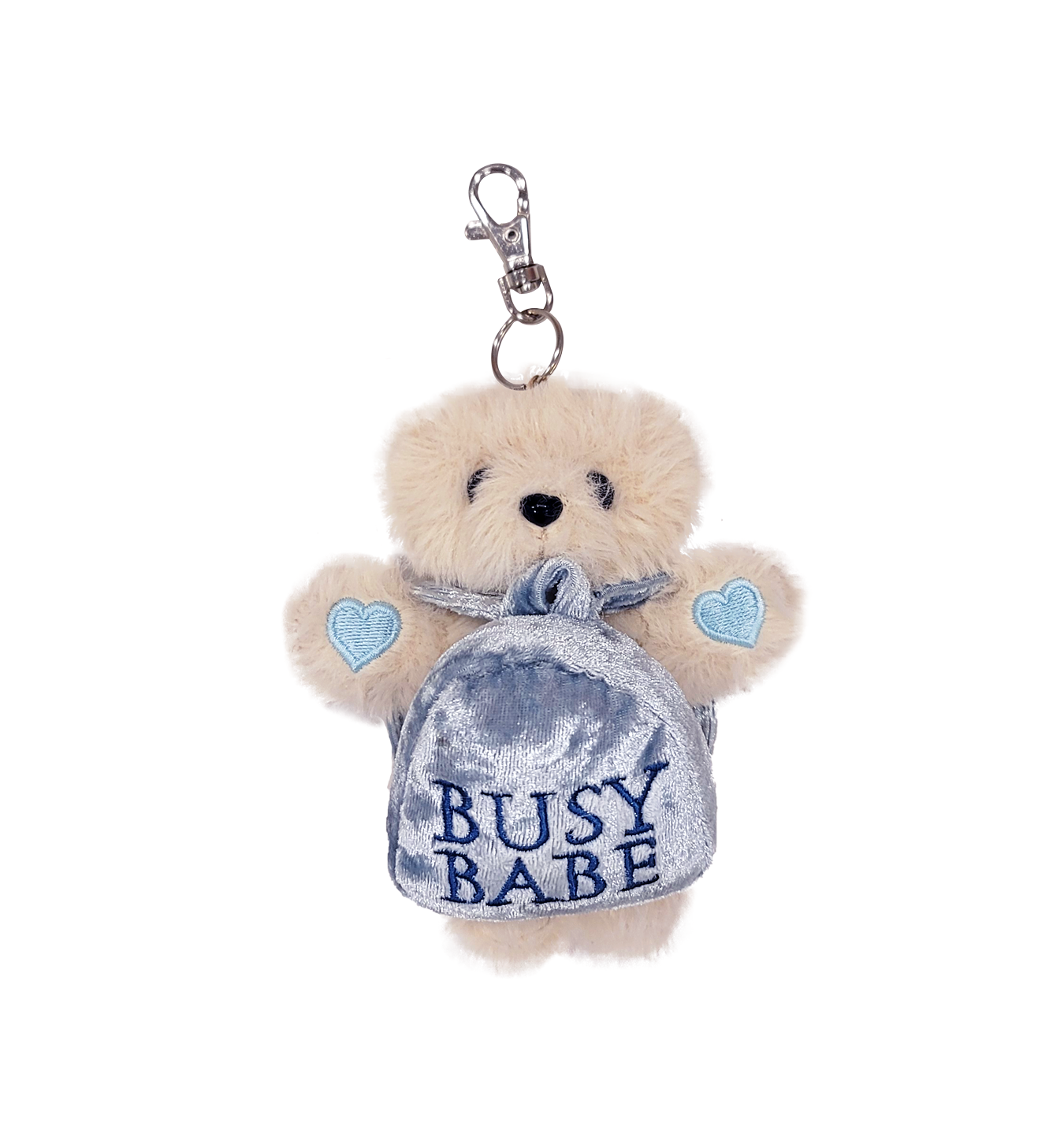 BUSY TEDDY BLUE KEYRING