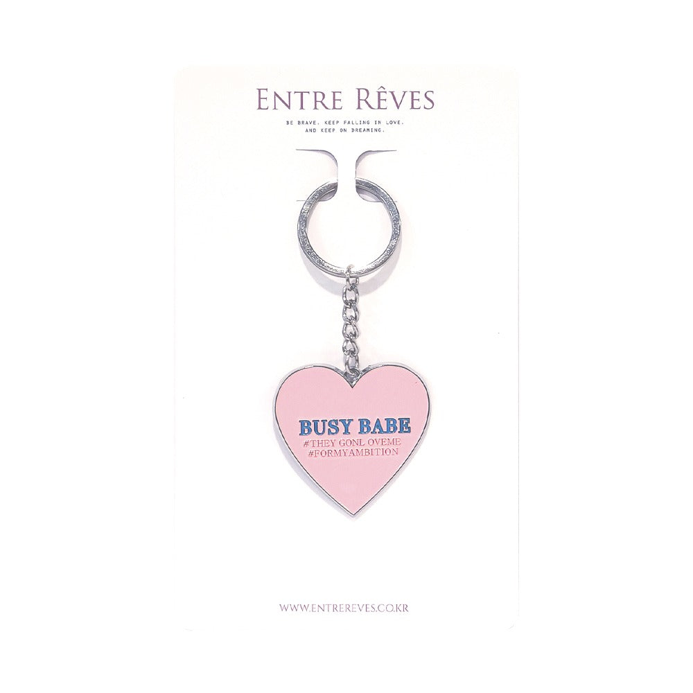 BUSY BABE METAL KEYRING - Entre Reves US