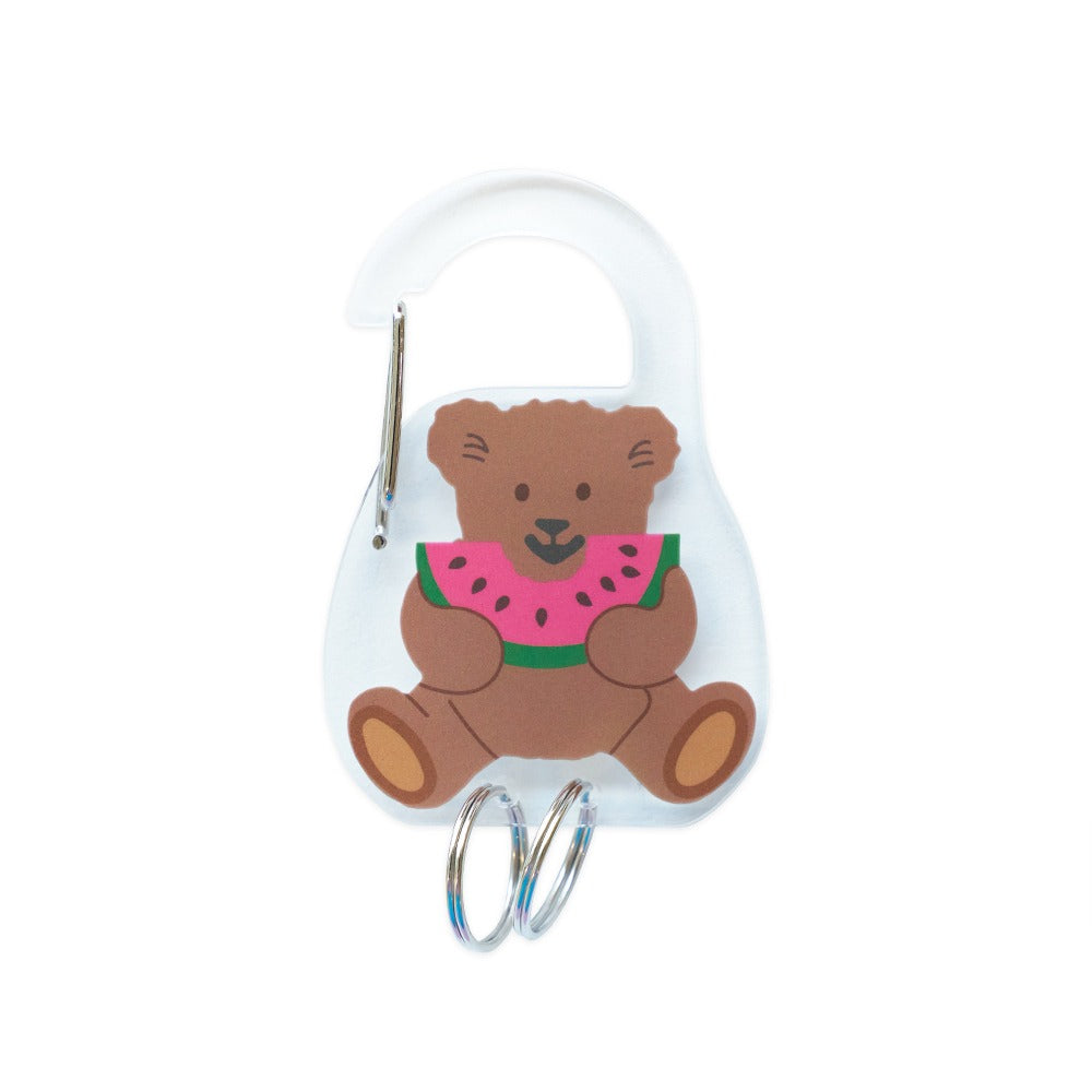 ACRYLIC CARABINER WATERMELON TEDDY